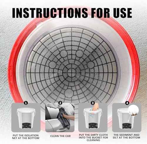 2-Pack Car Wash Bucket Insert, Car Detailing Bucket, Dirt Guard Bucket Insert Helps Remove Dirt Debris Washing Kit, Detail Grit Trap Filter Cleaning Tool Fit 12Inch Diameter or 3-5 Gallon Bucket