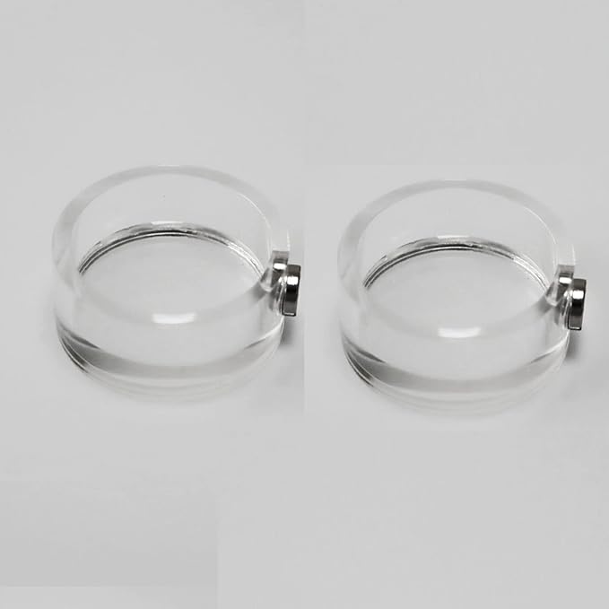2Pcs Jumping Spider Feeding Dish, Magnetic Tiny Food Dishes Water Dish for Jumping Spider, Tarantula and Other Small Pets,Transparent