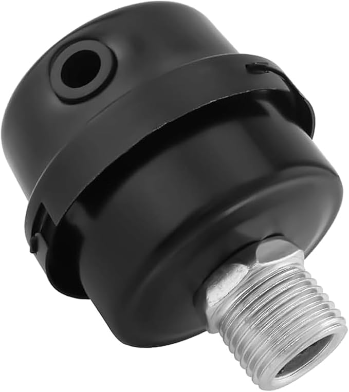 Air Compressor Silencer Filter, 1/2" Thread, 20mm Metal Noise Muffler,