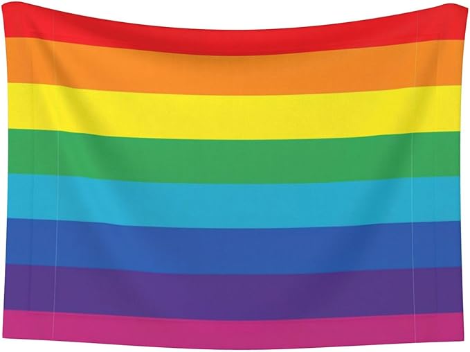 Reversible Plush Pet Blanket for Puppies Kittens, LGBT Pride Rainbow Flag, Double Sided Gentle Dot Texture for New Pets Adjusting to Home Environment Softly