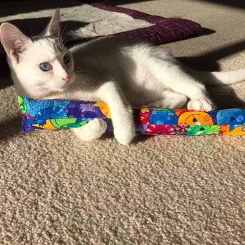 Kitty Kick Stix 15" Original Catnip Kicker Toy (Set of 2), Handmade in USA by Cat Lovers, Interactive Natural Cat & Kitten Toy, Packed with 100% Potent Catnip for All Breeds (Crayola Cats)