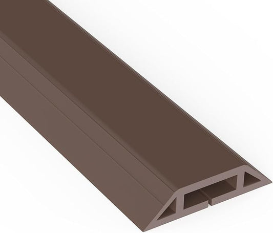 Eapele 4 ft Floor Cord Cover Heavy Duty Cable Protector, Cord Covers for Wires on Floor, Floor Cable Cover Easy to Unroll Prevent Trip Hazard for Home Office or Outdoor Settings (Brown)