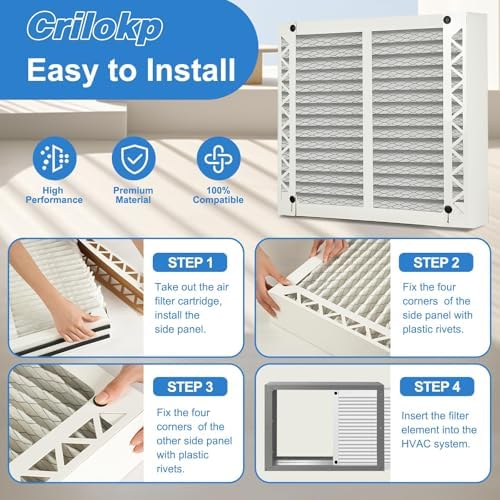 2 Pack 310 Replacement Filter Compatible with AprilAire Whole House Air Purifiers Model 1310 2310 3310 4300,Size:20x20x4(19.5" x 19.5" x 3.77") MERV 11 Pleated HVAC AC Furnace Filter