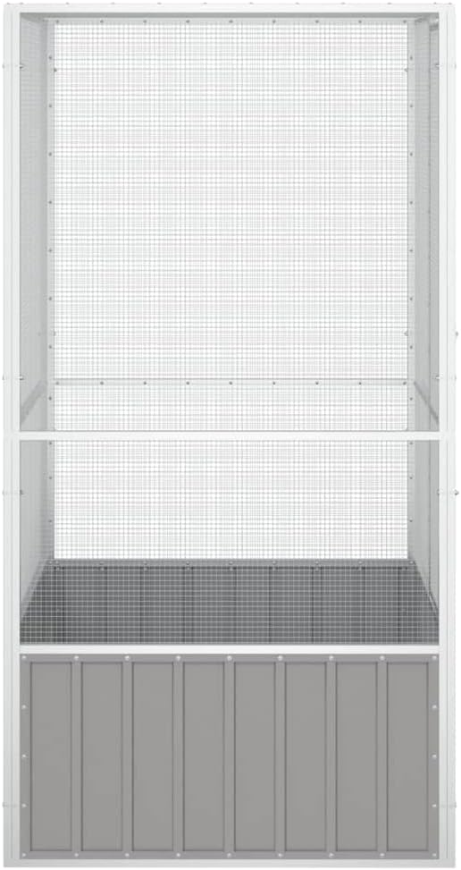 Steel Bird Cage, Large Flight King Bird Cage for Cockatiels African Grey Quaker Amazon Sun Parakeets Green Cheek Conures Pigeons Parrot, Gray 43.7"x42.1"x83.3" -AA