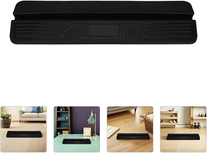 CHILDWEET Baby Gate Pedal Accessory Black Pp Plastic Door Ramp Support Feet for Home Safety Gate Reinforcement Easy Installation Stairway Pet Kick Plate