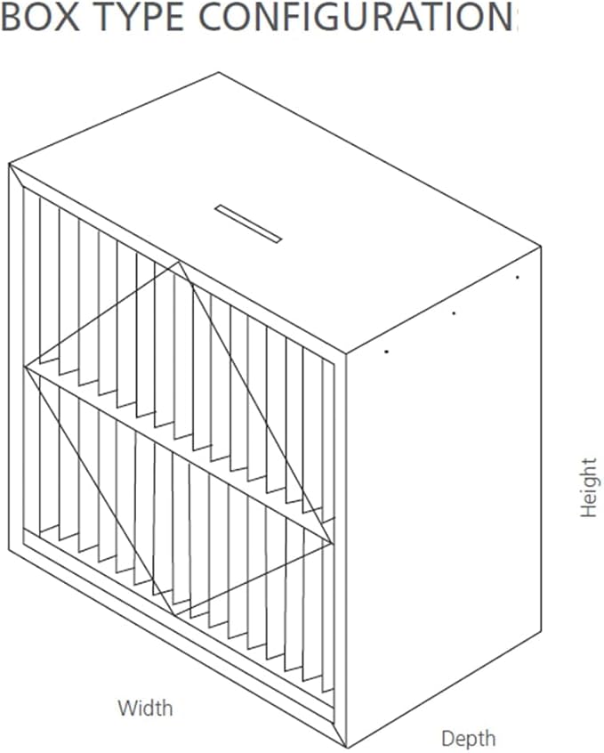 RIGID-PACK 24x20x12 Rigid Box Air Filter – MERV 15/98% ASHRAE HVAC Filter –