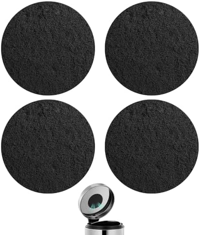 Charcoal Filters for Compost Bucket Activated Charcoal Filter for Countertop Bin Pail Replacement Filters Round 6.8 Inch 4 Pack