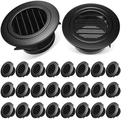 VIHOSE 4 Inch Round Soffit Vents ABS Plastic