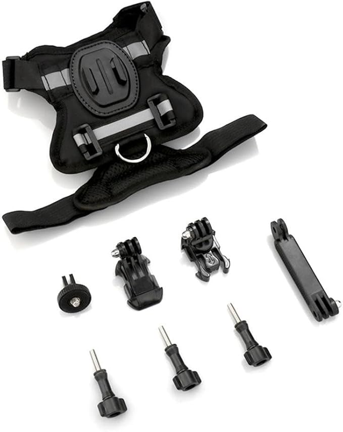Lightweight Cat Wearable Camera Rig For Dual For Action Cams With Support Frame And 1/4 Adapter For Unique Feline Point Of View Footage