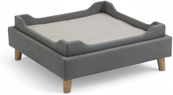 4 Cats & Dogs Otto Pet Ottoman – 3-in-1 Ottoman with Sunken Dog Bed, Foldable Legs, 35.5" x 15.75" x 18.5", Soft Cushion, Engineered Wood, Sisal Rope – Stylish & Functional Small Space Pet Furniture
