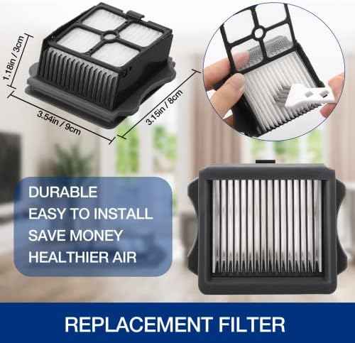 Roller Brush Replacement & Vacuum Filters for Tineco Floor ONE S5, 2 Each
