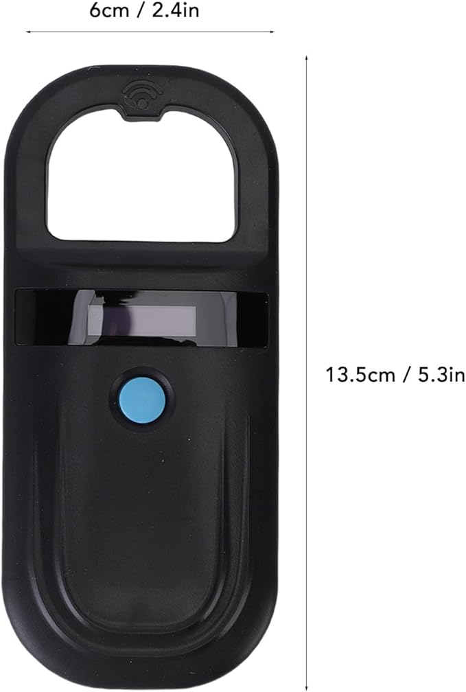 Pet Microchip Scanner, Portable Rechargeable Reader with 1000 Records Storage, for Dog Cat Animal Management (Type 2)