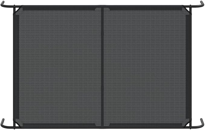 Elevated Dog Bed for Large Breeds, 59 Inch Raised Pet Cot with Breathable Textilene and Heavy-Duty Powder-Coated Steel Frame, Portable Cooling Bed for Outdoor and Indoor Use, Black