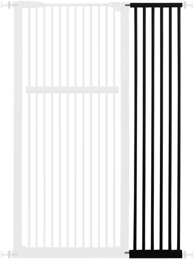 Lumizone Extra Tall Pet Gate 55.12" High Pressure Mounted 12.60" Wide Extension kit 1.37" Gap (Black, 55.12" H x 12.60" W, Extension)