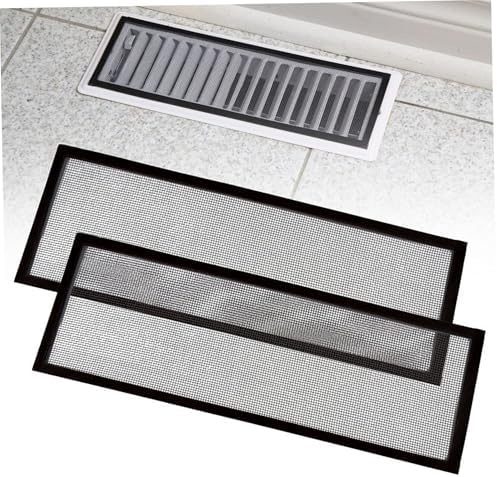 2Pcs Floor Register Cover Trap, 5x9 Inch Magnetic Air Vent Filter Floor Vent Covers Screen for Home, Dustproof Mesh Filters Net Trap Keeps Flies, Coin, Pet Hair, Food Out