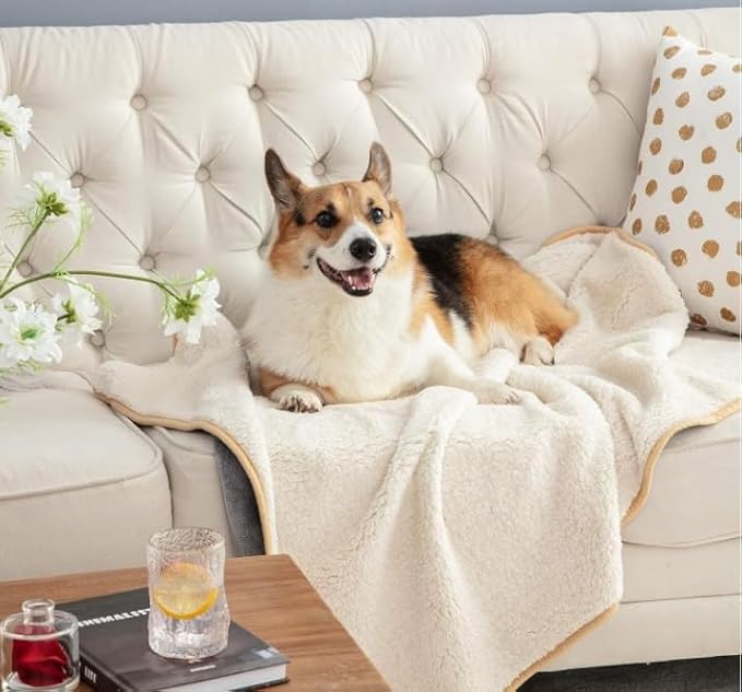 Waterproof Dog Bed Blanket,Reversible Pet Covers,Washable Soft Protector for Couch Furniture