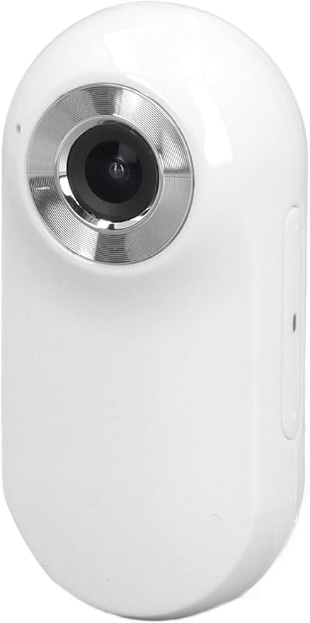 1080p Cat Camera with 120° Lens, Adjustable Magnetic Pet Collar Cam for Outdoor Use, OTG Connection, Perfect for Pet Sports Recording White
