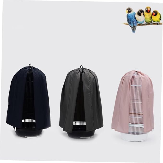 Creative Round Bird Cage Cover Lightweight Breathable Mesh Net for Parrots Easy to Install Air Circulation Fit for Various Cages