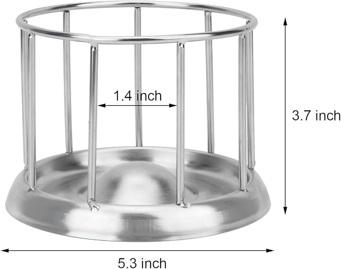 Wontee Tortoise Feeding Dish Reptile Water Dish Food Bowl Stainless Steel Feeder for Tortoises Lizards Turtles Chameleon (S)