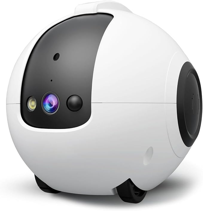 1080P HD Moving Pet Camera Two Way Audio Pet Camera 10000mAh Battery Pet Monitoring Camera Remote APP Control Camera with Night Vision Interactive Cat Camera Companion Robot