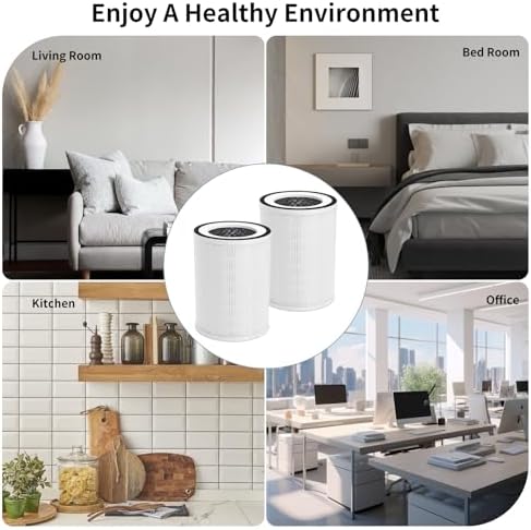 2Pcs Air Purifier Filter Replacement Compatible with Afloia Kilo, KILOPRO, MIRO, MIRO PRO, MORENTO MR-Kilo, Kalo, 360° 3-Stage Filtration