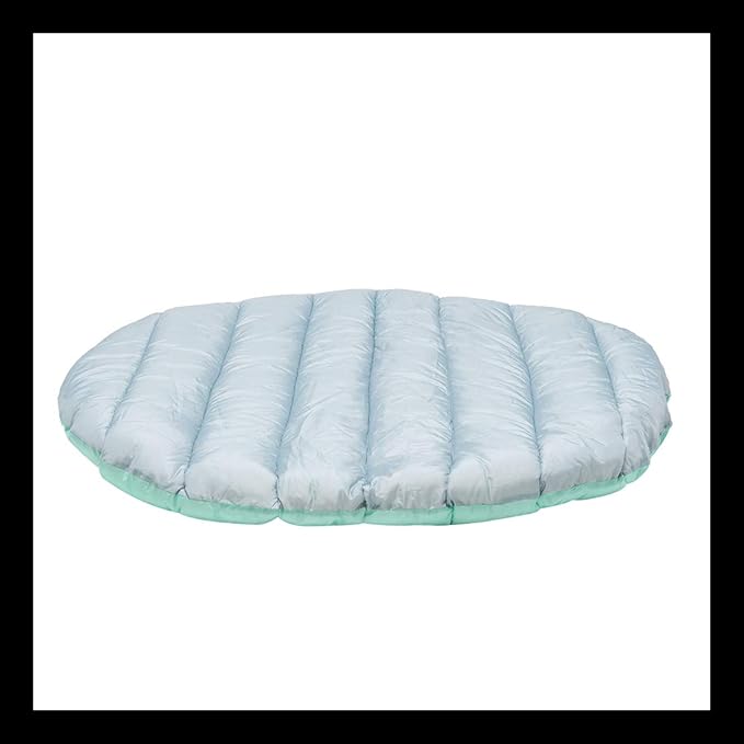 Furhaven Outdoor Travel Dog Bed for Small Dogs w/ Carry Bag, Washable & Foldable, Great for Crates & Kennels - Trail Pup Travel Pillow Mat w/ Stuff Sack Bag - Aqua/Granite Gray, Small