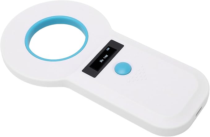 FTVOGUE Pet ID Microchip Scanner 134.2KHz ABS Handheld Quick Response with Bright Screen for Animal Tracking