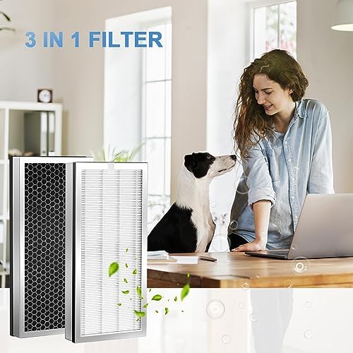Replacement Filter 2 Pack Compatible with 40 Series Air Purifier,3-in-1 Filters, Contains H13 HEPA & Activated Carbon