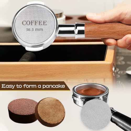 Puck Screen 58.5mm Reusable Puck Screen for Espresso Portafilter, 1.7mm Thickness 150μm 316 Stainless Steel Screen Filter Basket Compatible with Espresso Machine