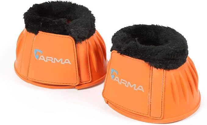 Shires ARMA Fleece Trim Bell Boot (Orange, Cob)