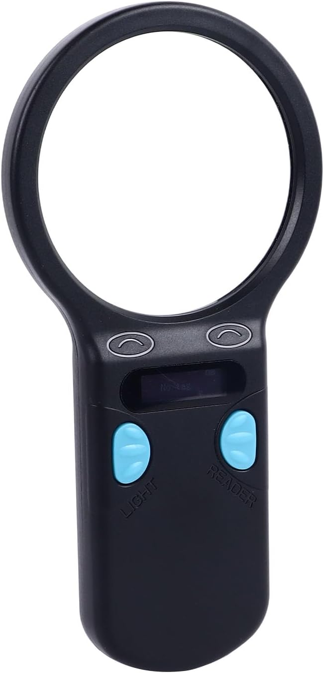 Animal Chip Reader Portable Handheld Pet ID Tag Scanner, Rechargeable Lightweight 125K 134.2K - Fast Accurate Reading, Durable Plastic Design, Ideal for Small Animal Management