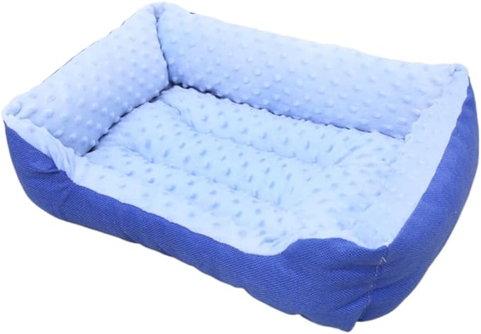 Large Dog Bed with Non-Slip Bottom, Waterproof Orthopedic Cushion, Machine Washable Rectangle Pet Mat - Thick Cozy Bed for Big Dogs(15.75''X3.94''X11.81'',Blue)
