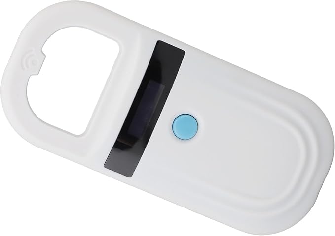 Pet Microchip Reader Portable Rechargeable ABS Scanner for Cow Sheep Dog Cat Poultry - Efficient Animal ID Tag Detection, Lightweight for Mobile Use