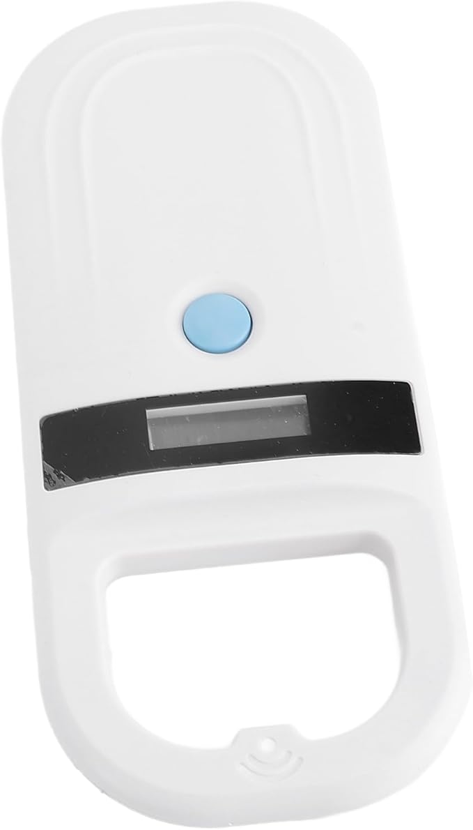 Diydeg Pet Microchip Scanner, Rechargeable EMID FDX B Portable Pet Chip Scanner with OLED Display, 134.2KHz, 128 Sets of Data, Microchip for Animal, Pigs, Dogs, Cats (White)