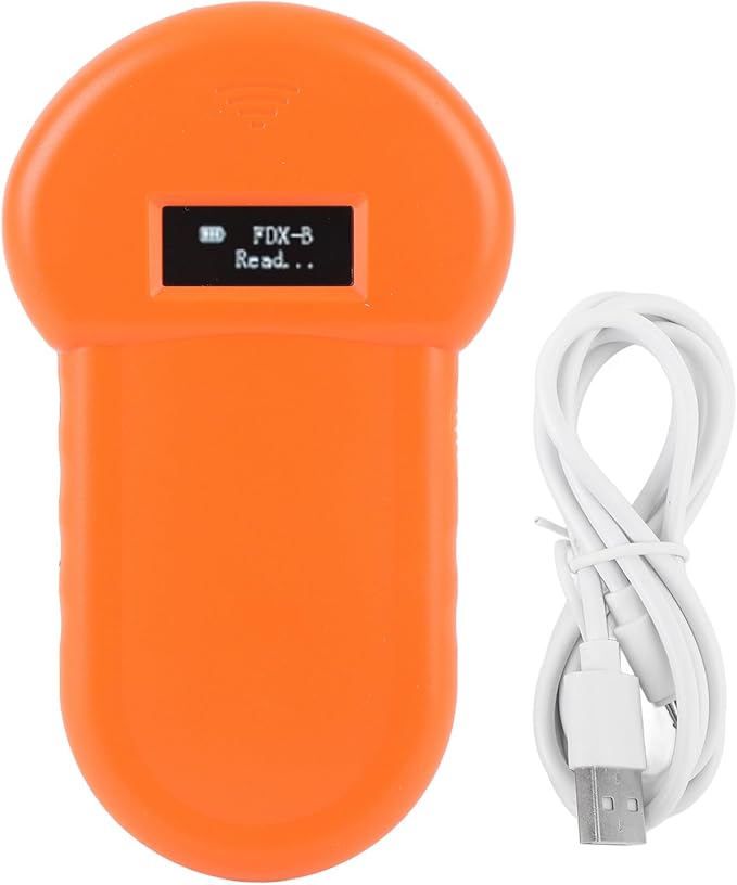 Cosiki Rechargeable Pet Microchip Reader, Animal Scanner 134.2kHz with OLED Display, Ideal for Dogs, Cats, Pigs, Cows, Sheep, Horses & Poultry