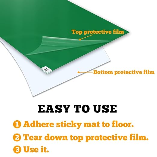 SATECH Tacky Mat, Sticky Mat for Hospital Laboratory Construction Pet 24"x36"