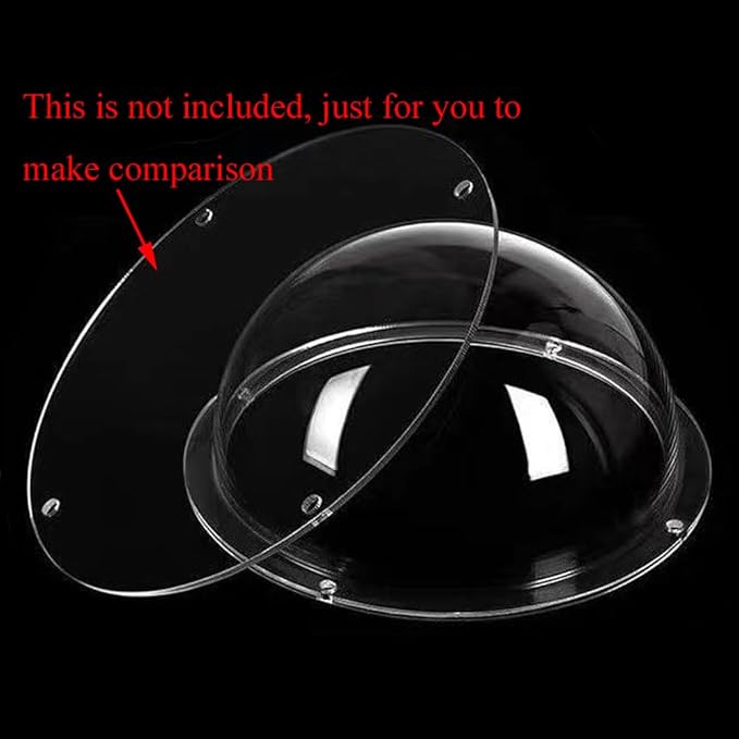 LOTOWELZON 4inch Acrylic Replacement Transparent Clear Camera Dome Cover Security Camera Housing Pet Dog Fence Window Skylight Window (ID100mm*H51mm/4 * 2in)