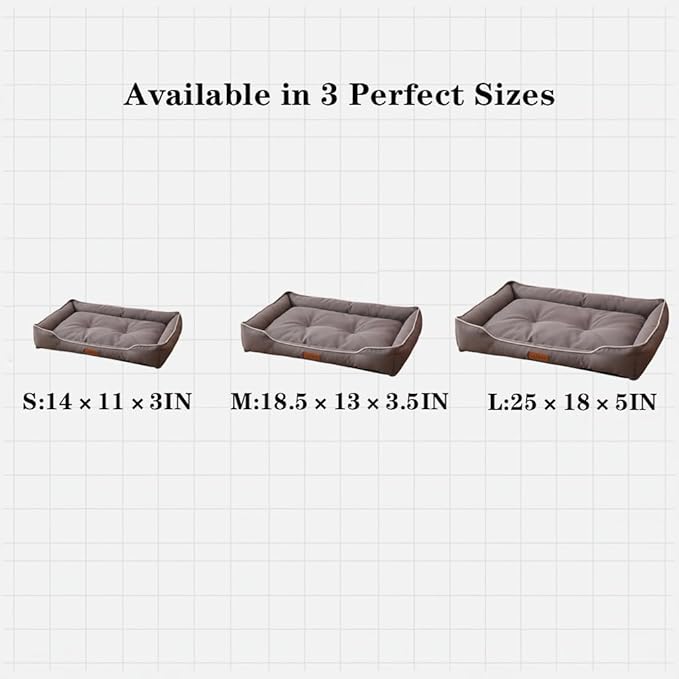 Pet Bed & Dog Beds: Waterproof Dog Bed for Small/Med/Large Dogs/Cats Premium Oxford Cloth, All-Season, Bite-Resistant, Shape-Retaining, Thick PP Cotton, Quick Rebound, Urine-Proof (Medium)