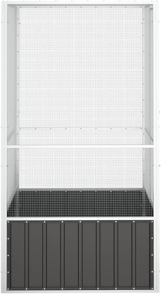 Steel Bird Cage, Large Flight King Bird Cage for Cockatiels African Grey Quaker Amazon Sun Parakeets Green Cheek Conures Pigeons Parrot Bird Cage Birdcage, Anthracite 43.7"x42.1"x83.3" -AA