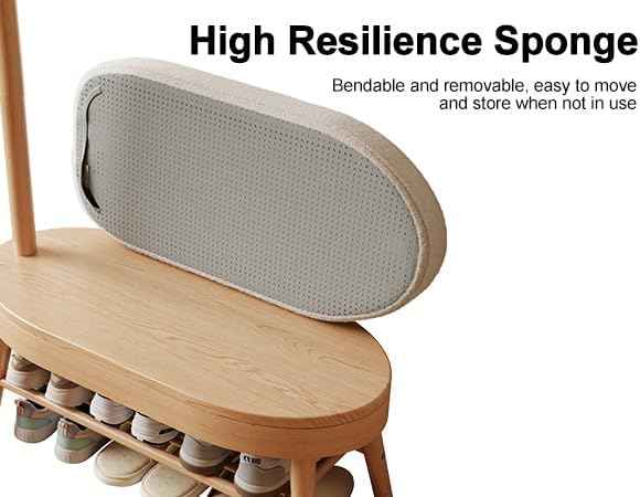 AQIMUELE Shoe Bench Entryway, Coat Rack