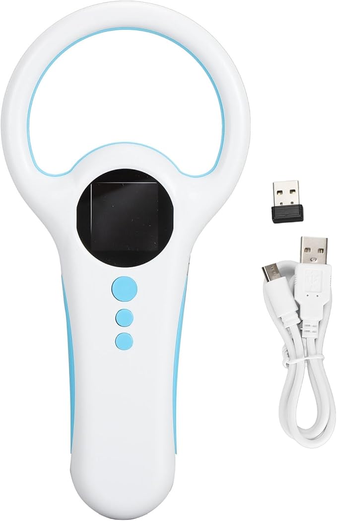Semme Pet Microchip Reader with Multi Connection Modes USB .44" TFT LCD Supports 134.2KHz 125KHz