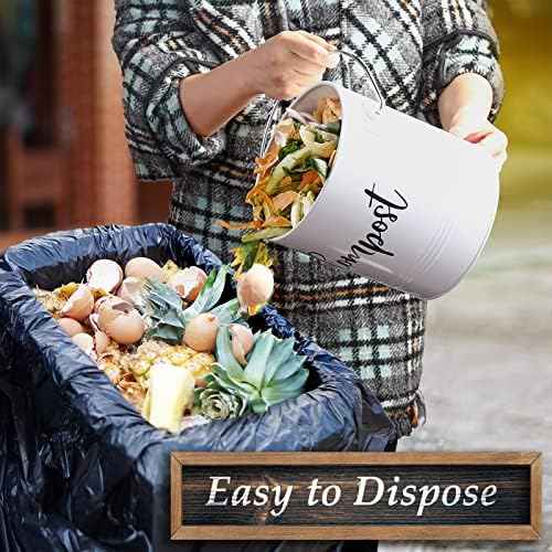 DAYYET Compost Bin Kitchen, 1.3 Gallon Farmhouse Kitchen Compost Bin