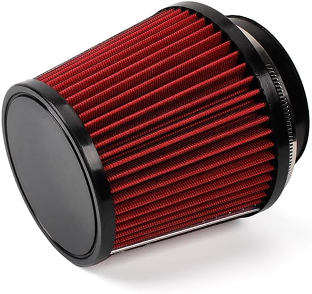 Red 3" 76mm Inlet Cone Replacement Dry Air Filter High Flow Car Performance