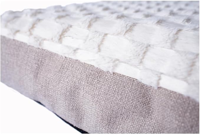 Dog Crate Mat - 40" x 29" Plush Cushion - Waterproof & Removable Cover - Pet Bed with Handle