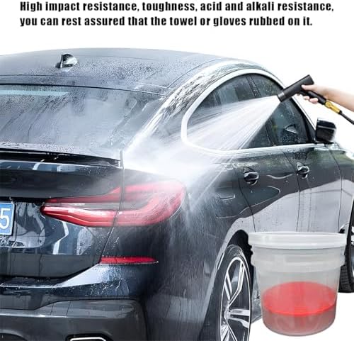 2-Pack Car Wash Bucket Insert, Car Wash Grit Filter Trap Dirt Fits 12 Inches Diameter Bucket, Insert for Automotive Detailing and Cleaning, Car Accessories (Red)