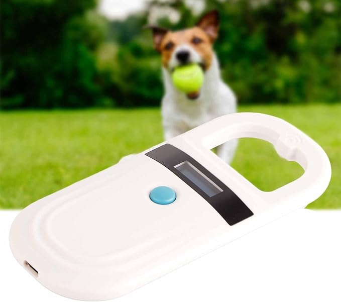 Pet ID Reader Rechargeable Microchip Scanner for Animal Management, OLED Display Screen for Outdoor Use, USB Interface, Applicable for Pet Owners
