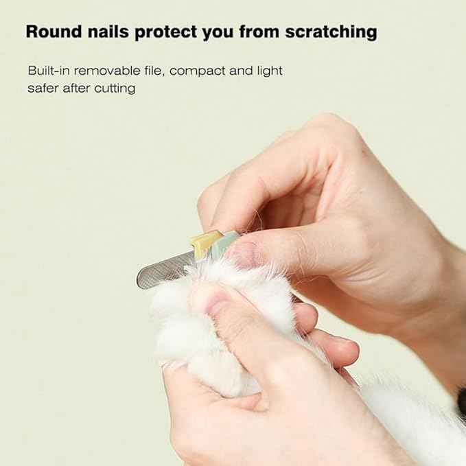 LED Pet Nail Clippers,Upgrade Cat Nail Clipper with Light,Cat Claw Trimmer Nail Clippers for Dogs,Trim Your Pets Nails Easy and Pain-Free Grooming Tool for Small Animals (Green)