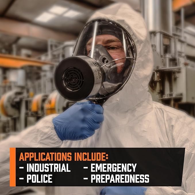 MIRA Safety CM-I01 Full-Face Industrial-Grade Gas Mask