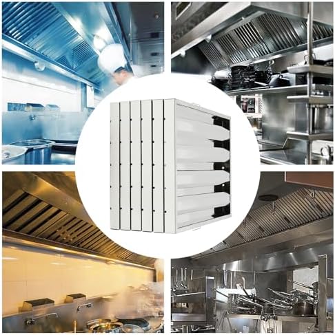 6Pcs Hood Filters 430 Stainless Steel Baffle Filter (19.5W x 24.5H)