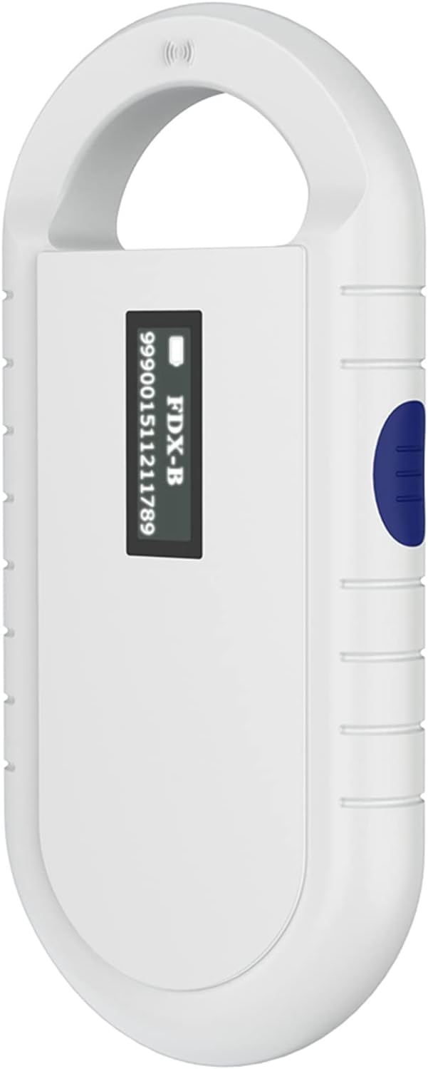 Universal Portable Reader Easy to Operate One to Read for Animal Chip Pet Microchip Scanner for ISO FDXB ID64 Backlight Screen Veterinarians